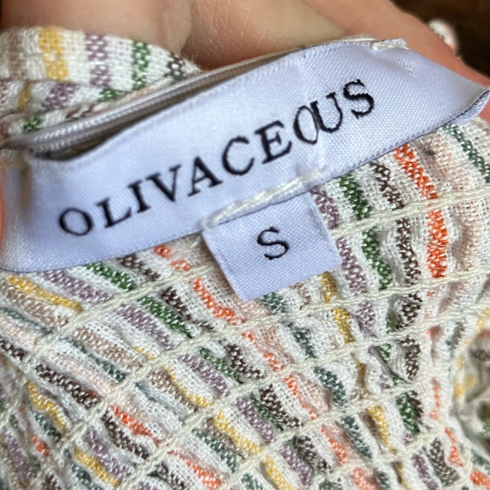 Olivaceous Striped Strapless Jumpsuit Size Small EUC - Picture 3 of 3